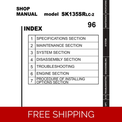 KOBELCO SK135SR-LC-2 EXCAVATOR WORKSHOP MANUAL